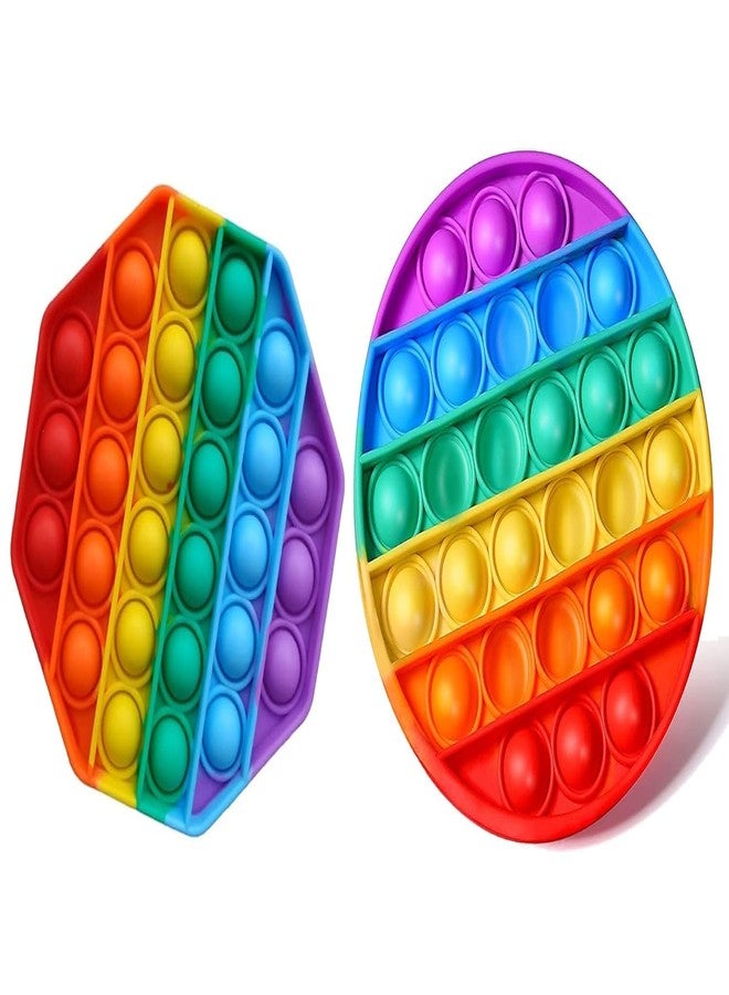 ZILLOQUIL Combo Push Pop Bubble Sensory Fidget Toy Set,Pop It Push Pop Silicone -Relief Items Popper Fidget Educational Toys for Special Needs Toys, Family and Friends (Octa+Round Popit) - Image 1